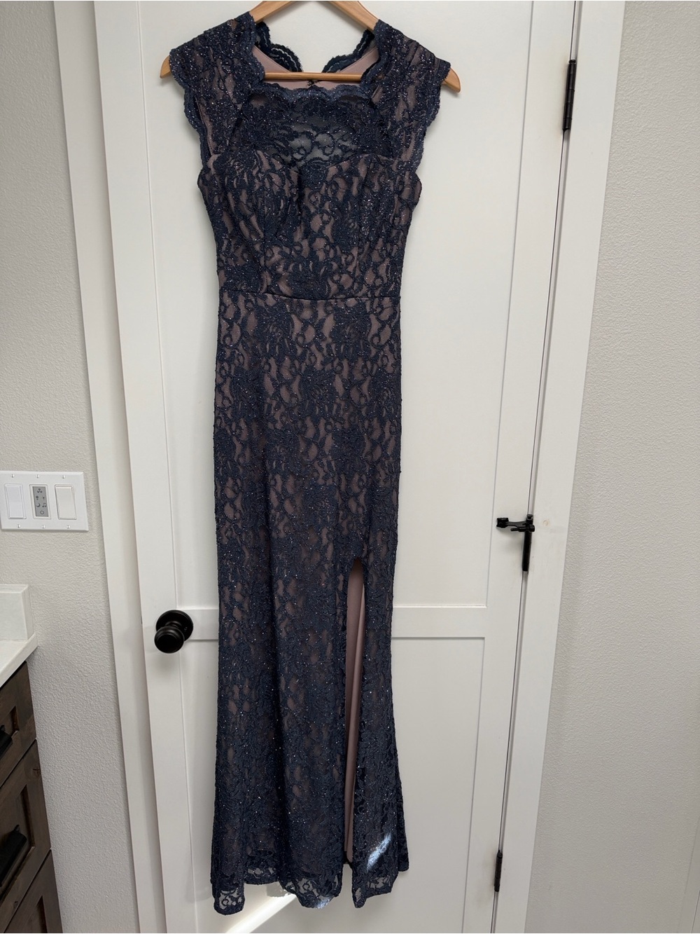 Lace gown with sparkles